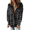 PlaidWarm™ Hooded Woolen Coat – Thick Fleece-Lined Casual Jacket