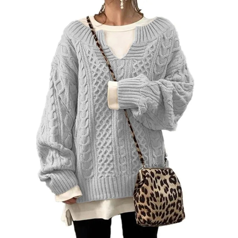 KnitLoom™ Linen Pattern Casual Sweater