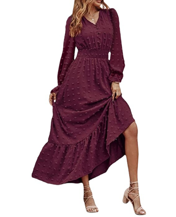 👗 DivineDrape™ Boho Polka Dot Dress