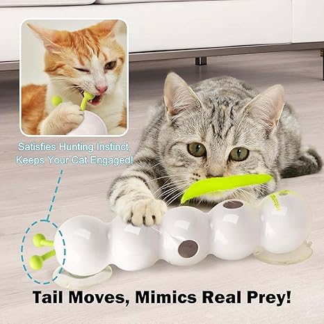 🐾 Whirlie™ – Smart Motion Worm Cat Toy