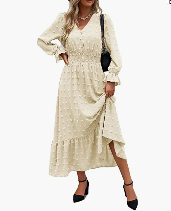 👗 DivineDrape™ Boho Polka Dot Dress