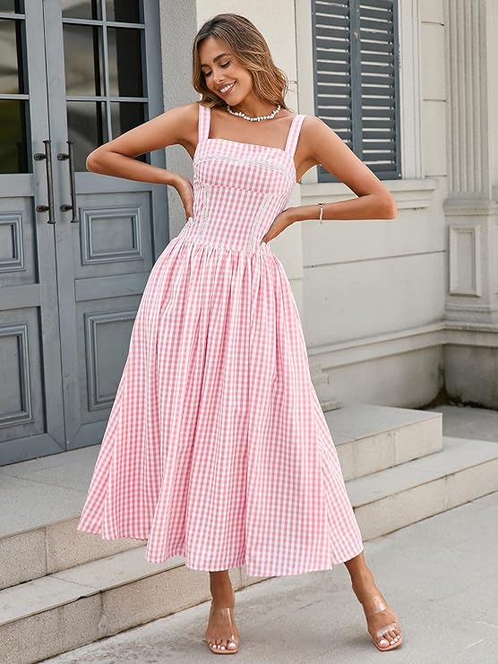 🌼 BlissWeave™ Patchwork Swing Dress