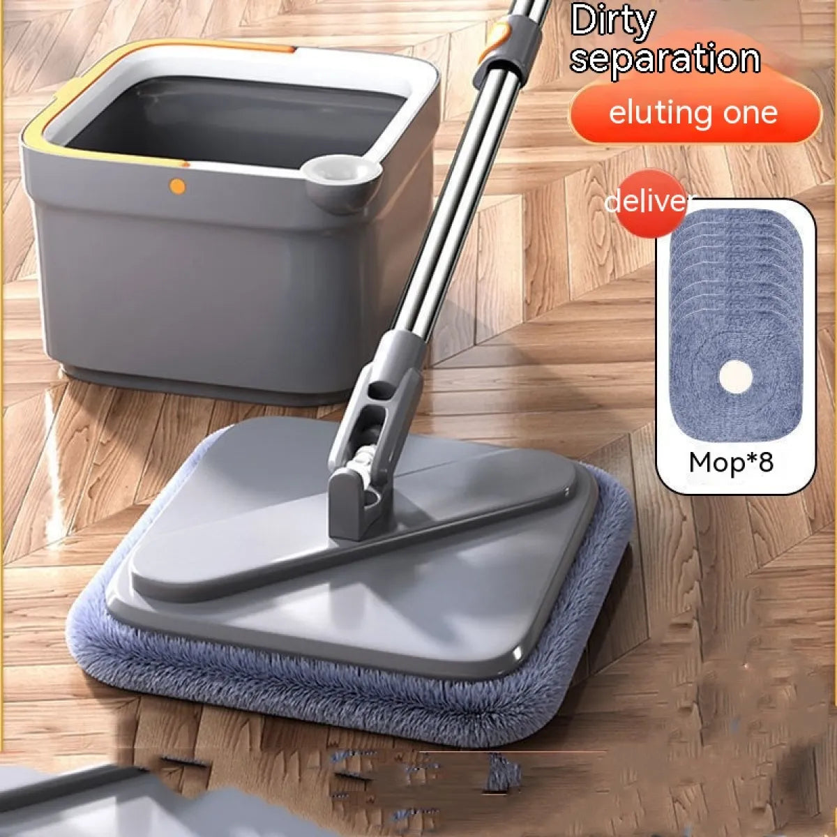 MopMaster™ M16 Self-Wash Spin Mop – Automatic 360° Rotating Cleaning System