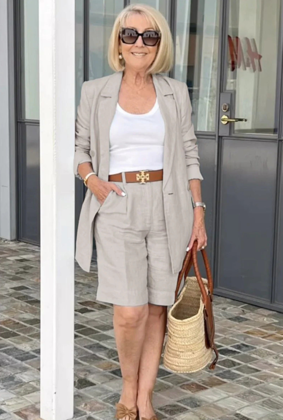 Elegant Blazer & Shorts Set