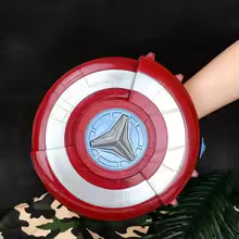 ShieldBlaster™ Captain America Shield Launcher – Soft Bullet Toy Gun + Kids Helmet & Mask