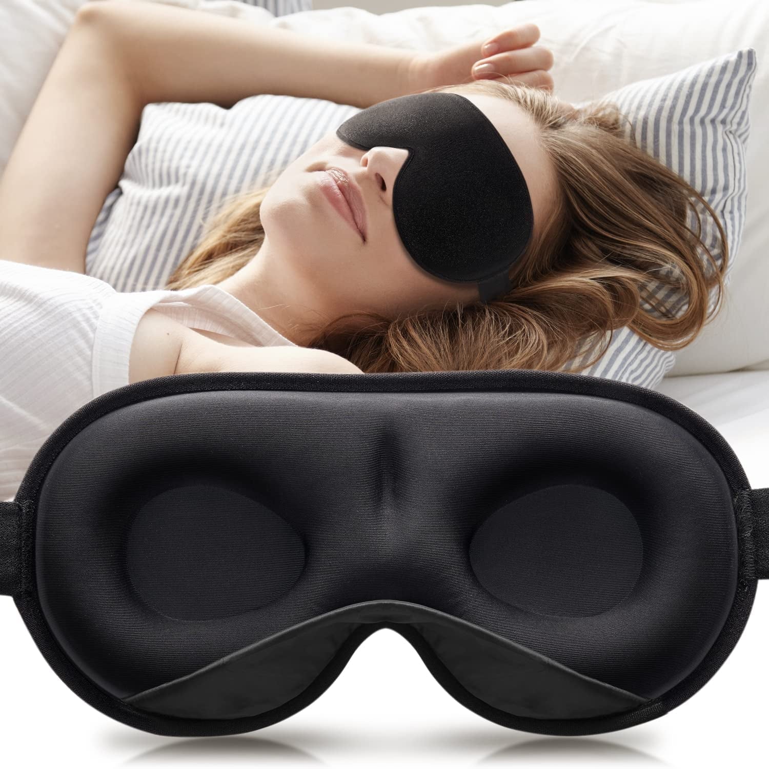 😴 3D Memory Foam Blackout Eye Mask – Sleep Deeper, Wake Up Refreshed ...