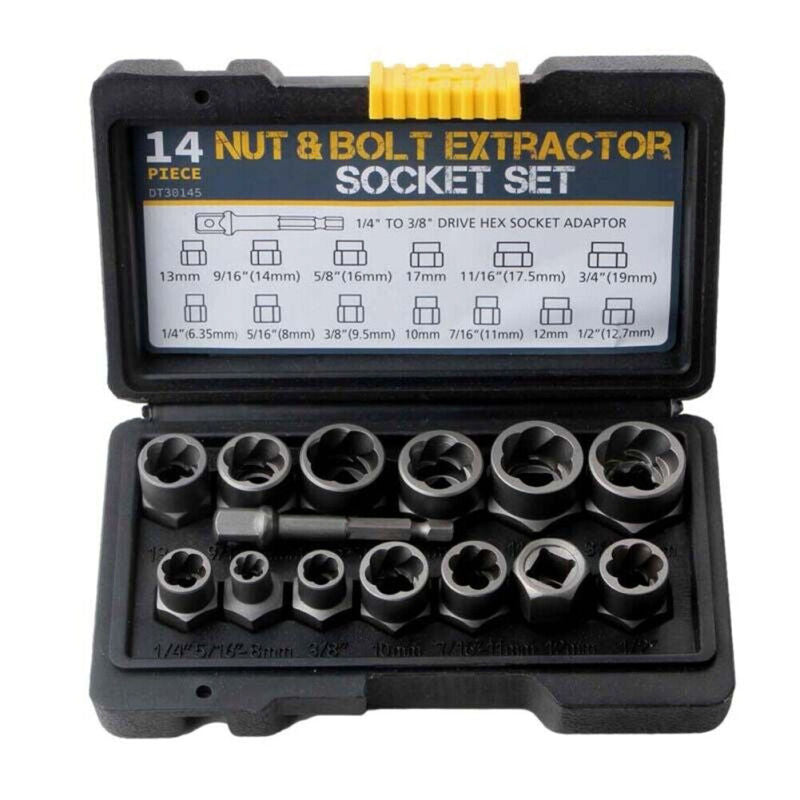 BoltRescue™ 3/8" Locking Wheel Nut & Stud Bolt Extractor Socket Tool Set