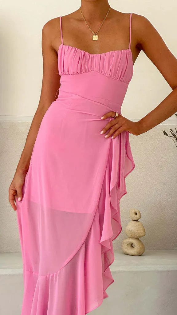 RuffleCharm™ Sexy Sling Backless Dress