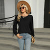 PleaChic™ Women’s U-Neck Pleated Long-Sleeve Top