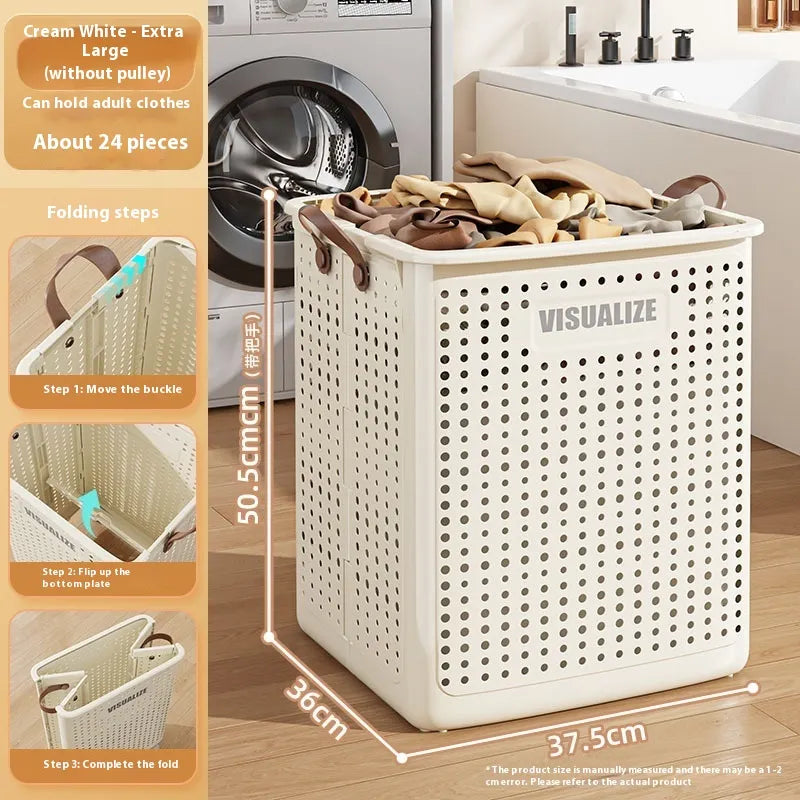 LaundryBasket™ - RollFold Multifunctional Folding Laundry Basket with Wheels