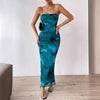 💃 CurveMuse™ Mesh Pleated Strapless Bodycon Dress