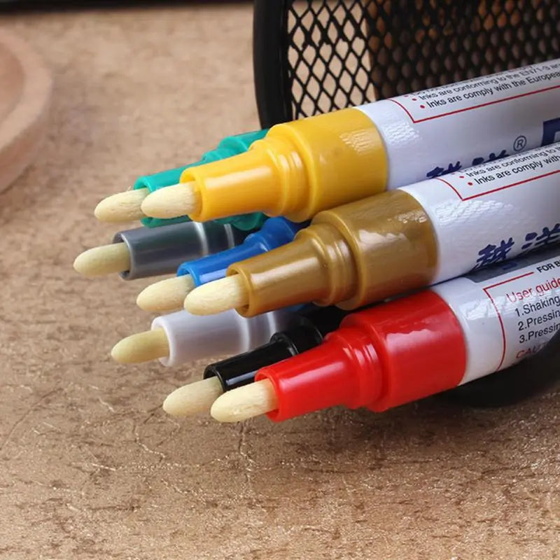 TireInk™ CustomGlow Paint Pen Set (12 Colors) Permanent Tire Lettering & Styling Kit